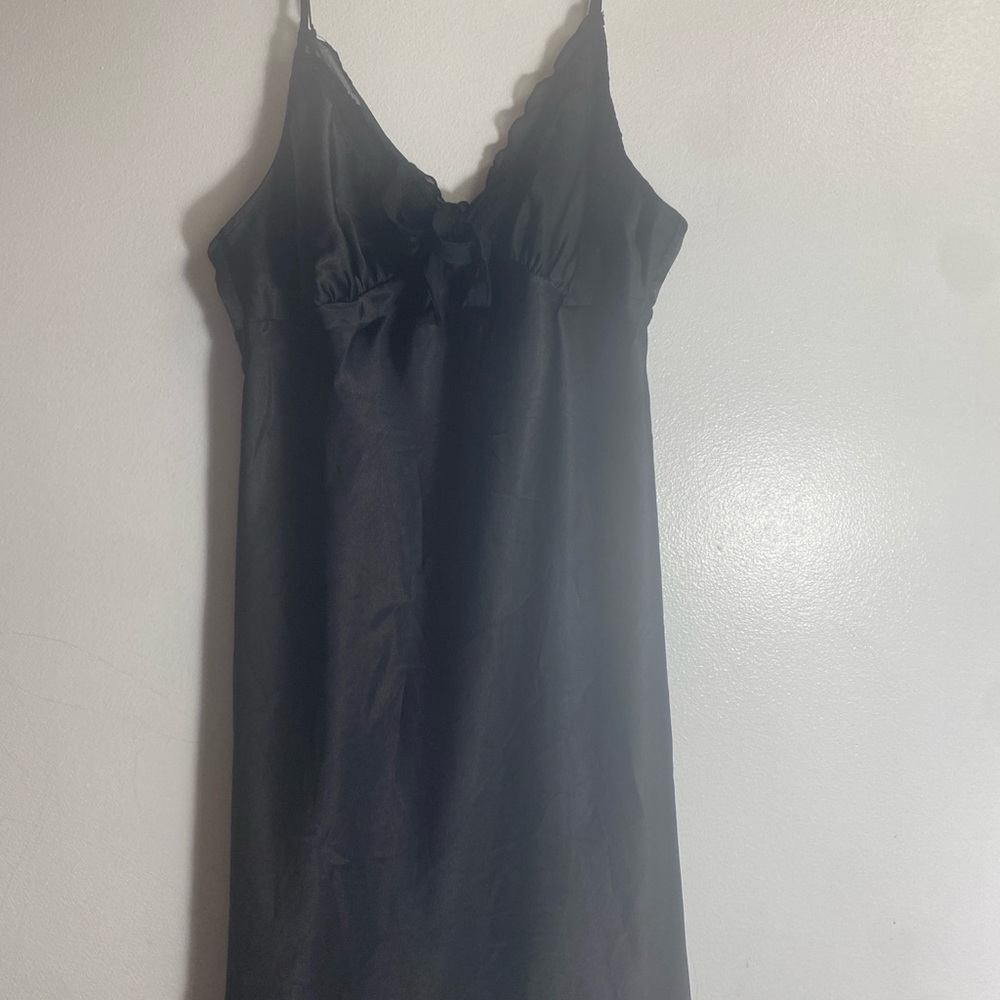 Victoria's Secret Black Satin Chemise